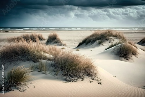 wild beach with dunes on a ...