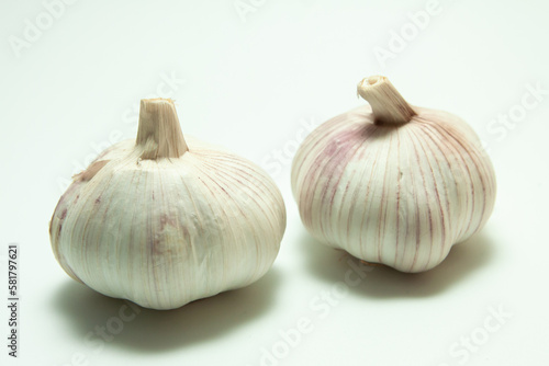 two bulbs of garlic