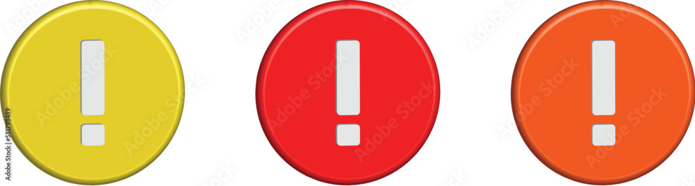 exclamation 3d icon design exclamation 3d icon design