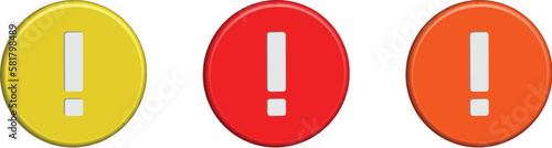 exclamation 3d icon design