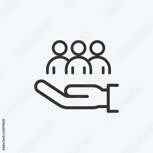 Vector sign of customers care icon. Customer vector symbol is isolated on a grey background