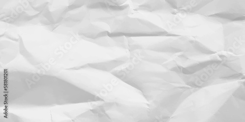 White creased crumpled paper sheet texture can be use as background. Ragged White Paper, white waxed packing paper texture.	