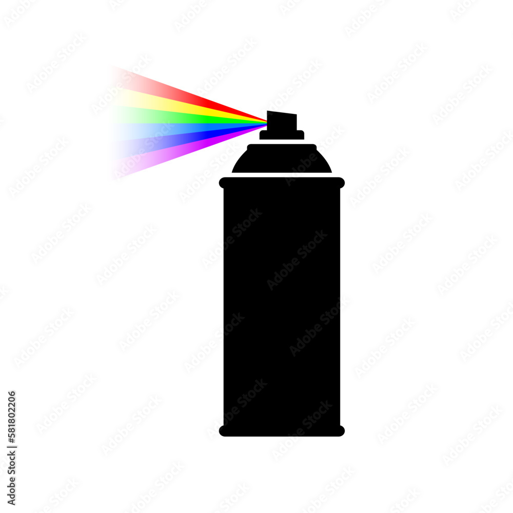 Spray can vector icon on white background Spray can vector icon on white background