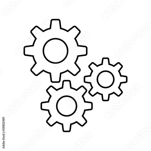 Gearsettings icon on white background