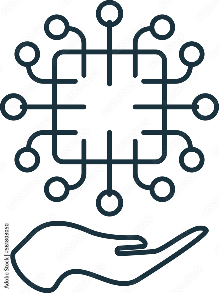 Digital Services line icon. Monochrome simple Digital Services outline icon for templates, web design and infographics Digital Services line icon. Monochrome simple Digital Services outline icon for templates, web design and infographics