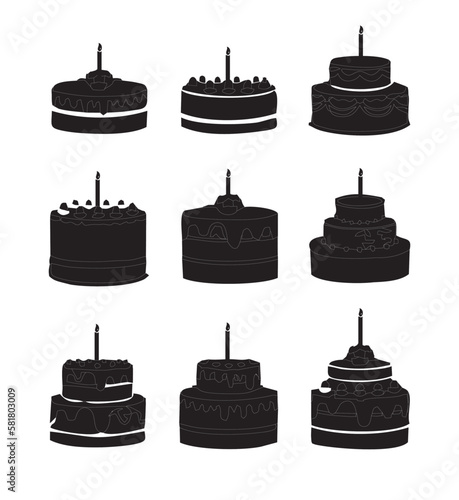 set of cakes