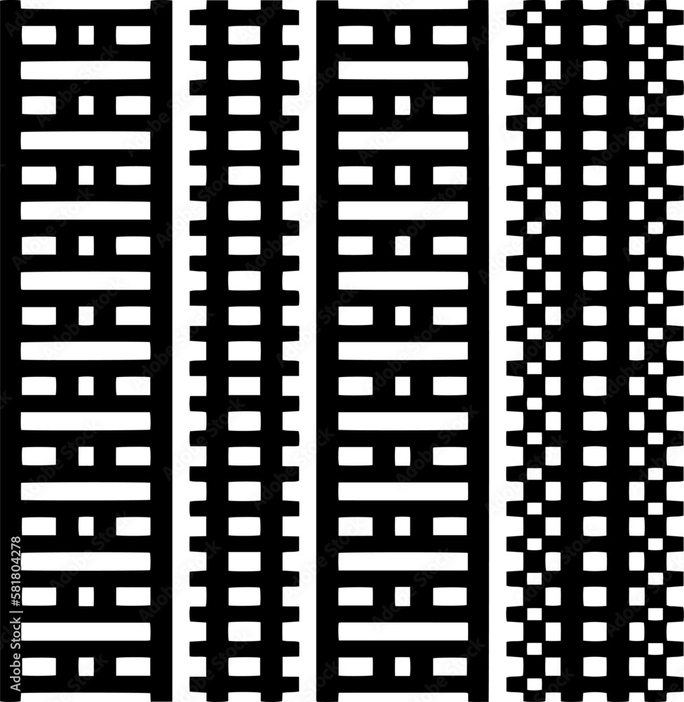 Vector geometric ornament in ethnic style. Seamless pattern with  abstract shapes. Black and white geometric  wallpaper. Repeating pattern for decor, textile and fabric.Abstraction art.