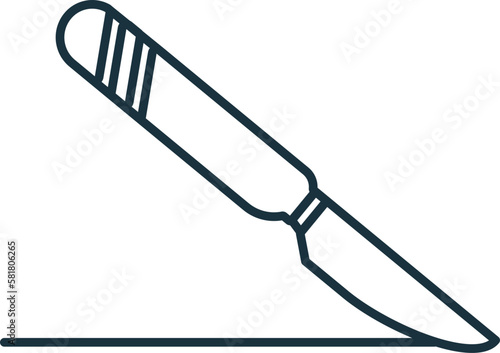 Scalpel line icon. Simple element from healthcare collection. Creative Scalpel outline icon for web design, templates, infographics and more