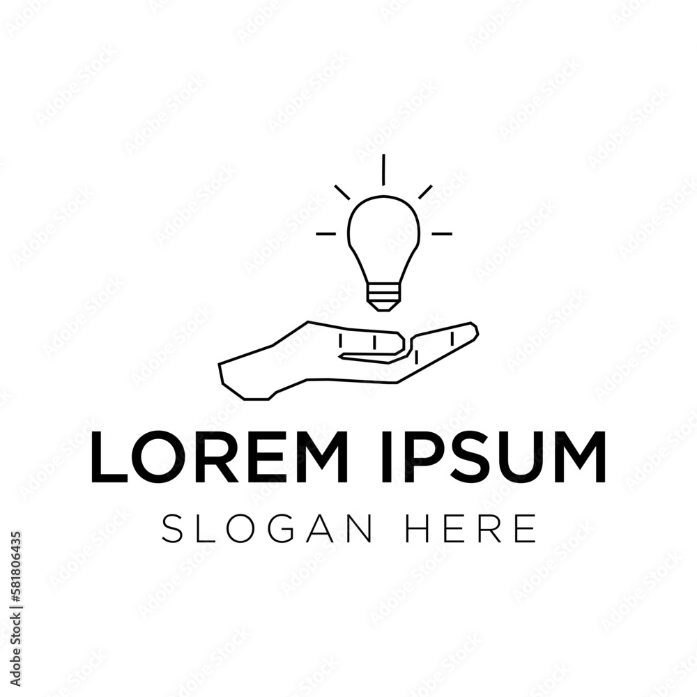 Hand logo vector illustration isolated on white background Hand logo vector illustration isolated on white background