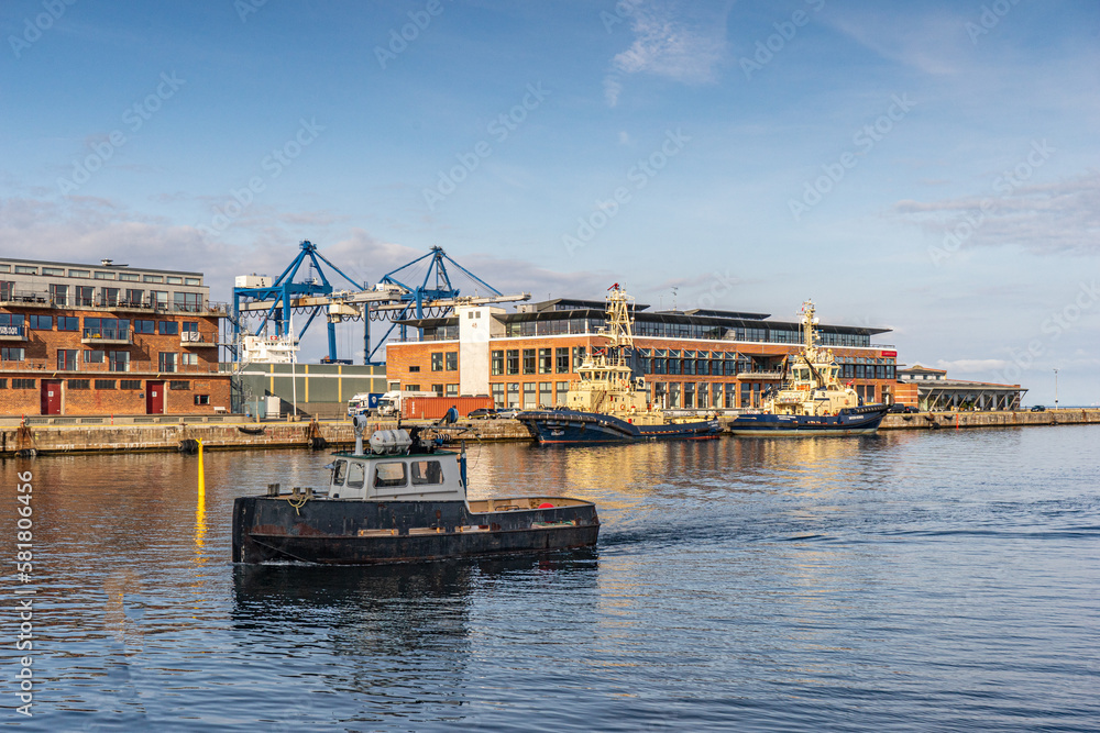 Naklejka premium Copenhagen, harbor district