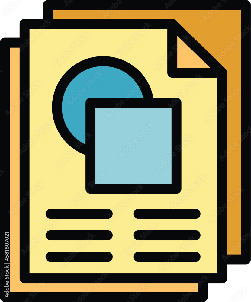 Manual doc information icon. Outline manual doc information vector icon for web design isolated on white background color flat Manual doc information icon. Outline manual doc information vector icon for web design isolated on white background color flat