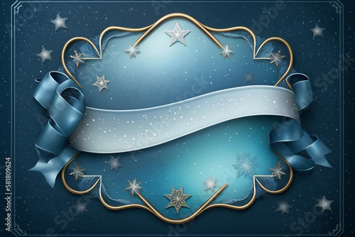 Abstract holiday background with stars. Merry Christmas, winter holiday, happy new year, advertisement, invitation, or birthday card concept with text space made with Generative AI 