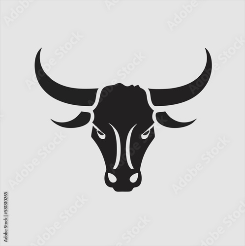 Buffalo head design vector on white background. Wild animal. Easy to edit layered vector illustration.