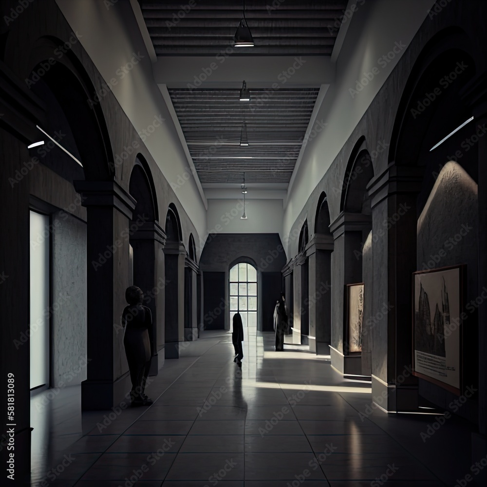 Corridor Interior of Museum