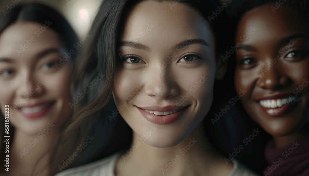 Embracing the Power and Resilience of Young Women. Generative AI illustration. Embracing the Power and Resilience of Young Women. Generative AI illustration.