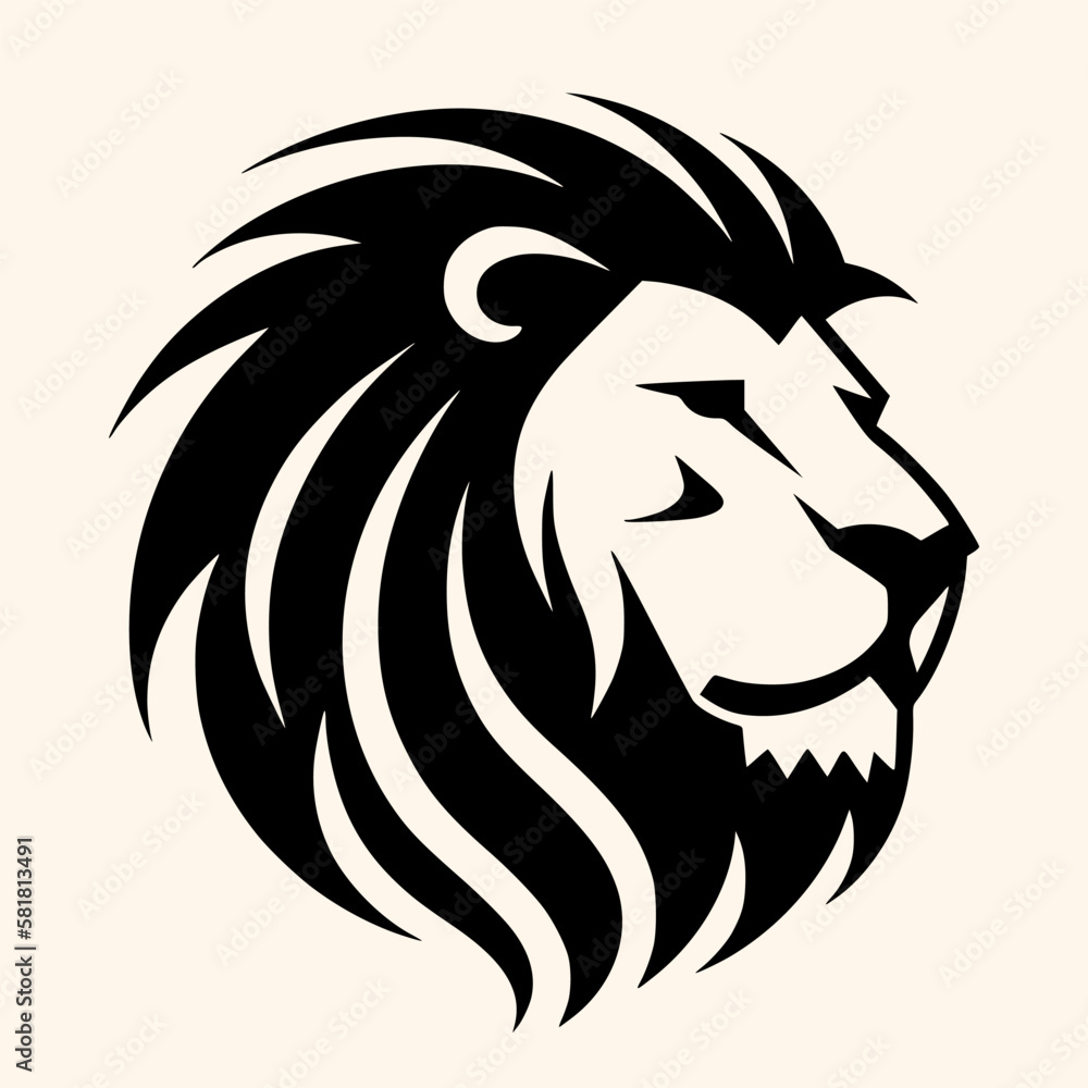 Lion head vector for logo or icon, drawing Elegant minimalist style Illustration Lion head vector for logo or icon, drawing Elegant minimalist style Illustration