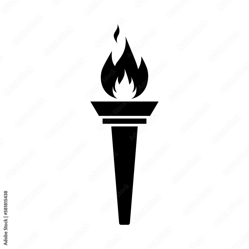 Fire torch icon vector illustration in clipart concept Fire torch icon vector illustration in clipart concept