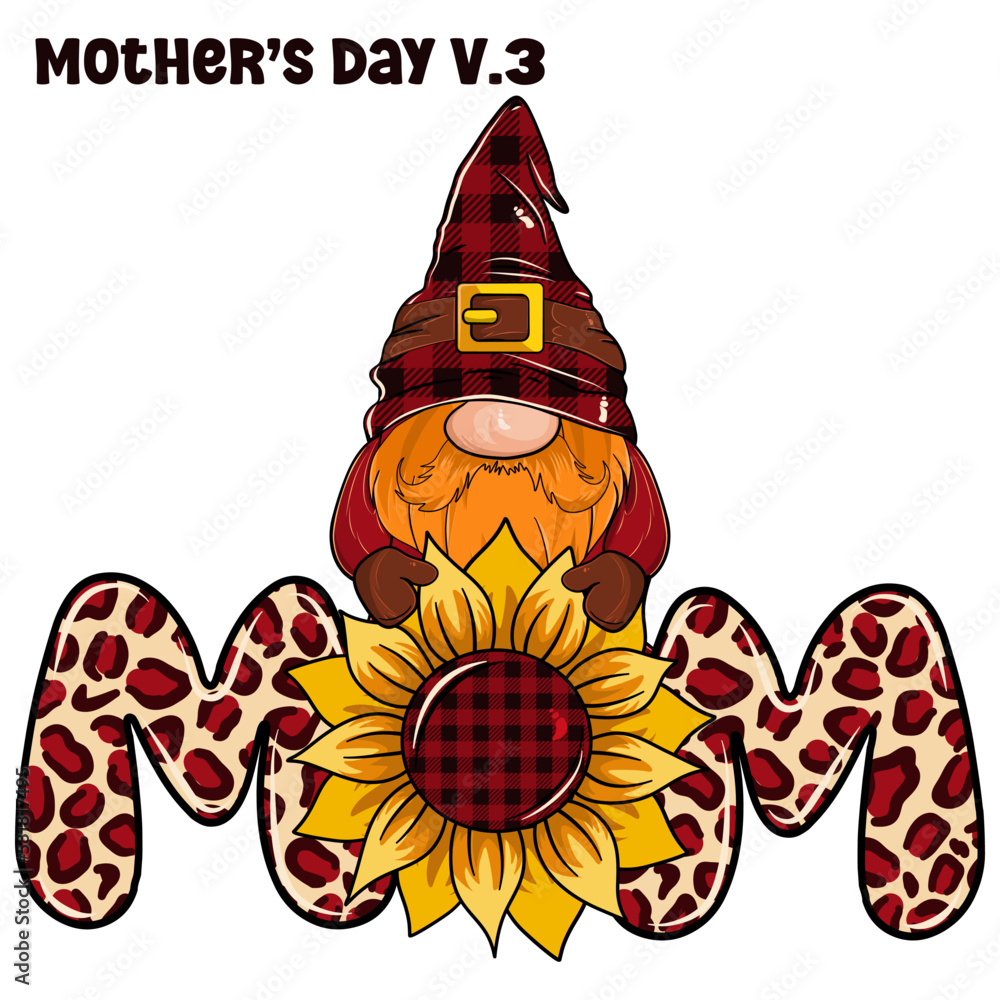 gnome mothers day , Cute cartoon gnome Mom Plaid Leopard Mom design for T-Shirt. Mom Life Mothers Day T-Shirt. Sunflower Mom v.3 gnome mothers day , Cute cartoon gnome Mom Plaid Leopard Mom design for T-Shirt. Mom Life Mothers Day T-Shirt. Sunflower Mom v.3