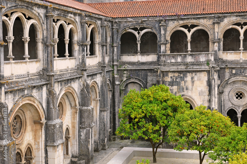 Alcobaca, Portugal - july 3 2010 : the  Alcobaca monastery