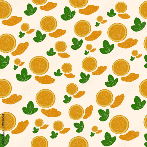 Seamless fruit pattern design, organic and seamless patter vector art