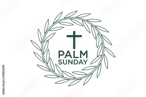 palm sunday logo vector