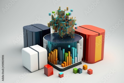 3d illustration of abstract technology background