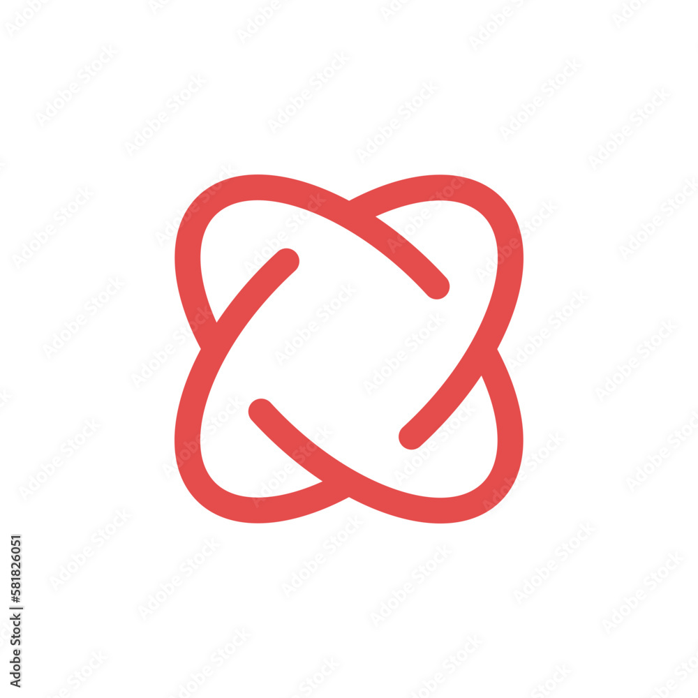 Fall in love logo - curves and heart symbol Fall in love logo - curves and heart symbol