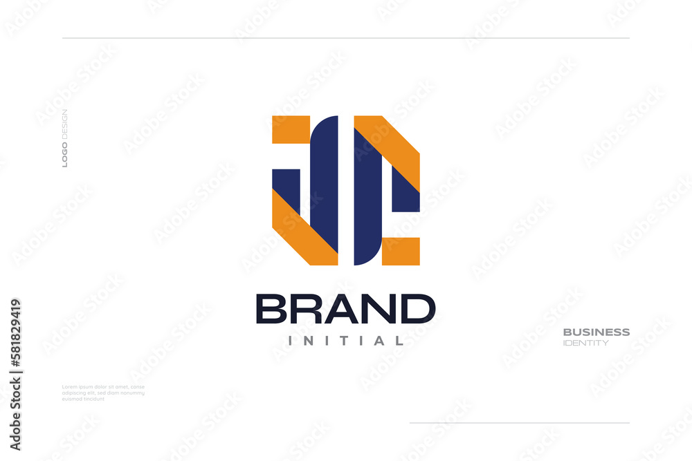 JG or JC Initial Logo Design in Blue and Orange Color Combination JG or JC Initial Logo Design in Blue and Orange Color Combination