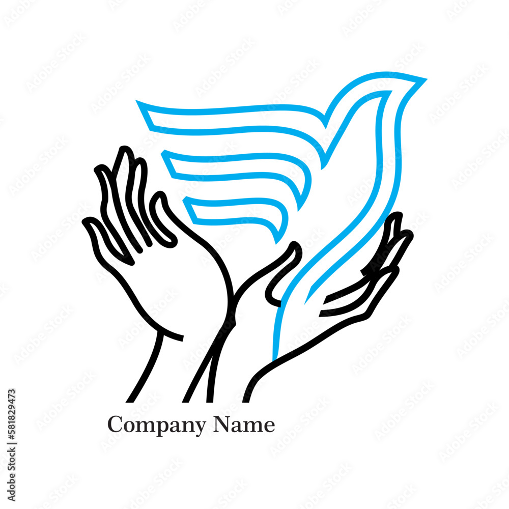 Obraz premium Bird flying away logo design