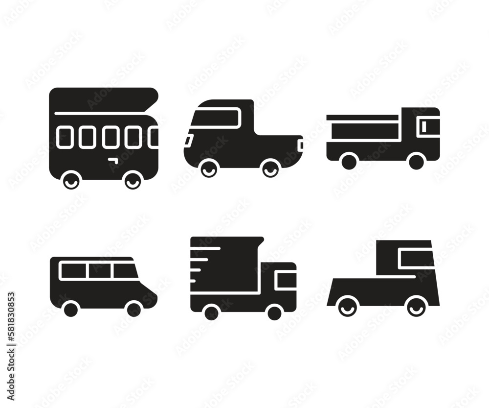 car and vehicle icons set vector illustration car and vehicle icons set vector illustration