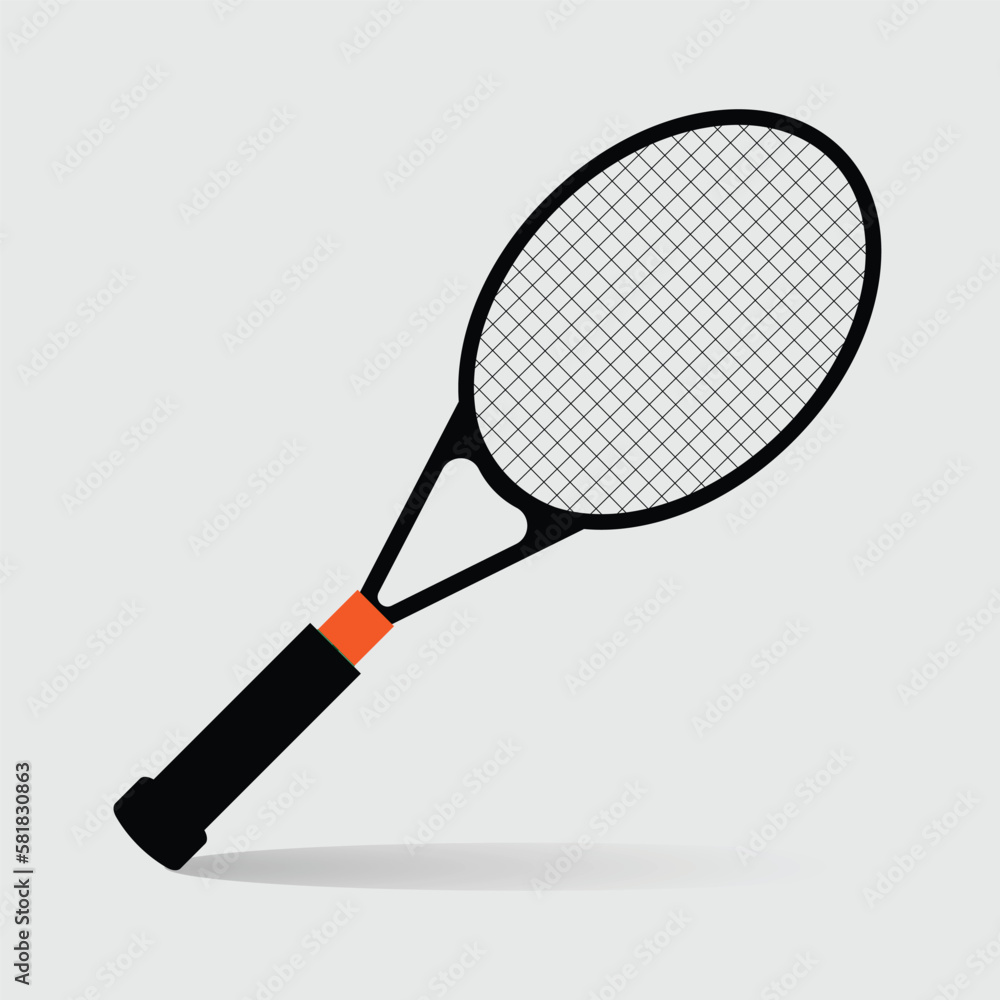 Tennis rackets crossed and ball silhouette, icon isolated on white background. Simple flat design. Vector illustration. Tennis rackets crossed and ball silhouette, icon isolated on white background. Simple flat design. Vector illustration.