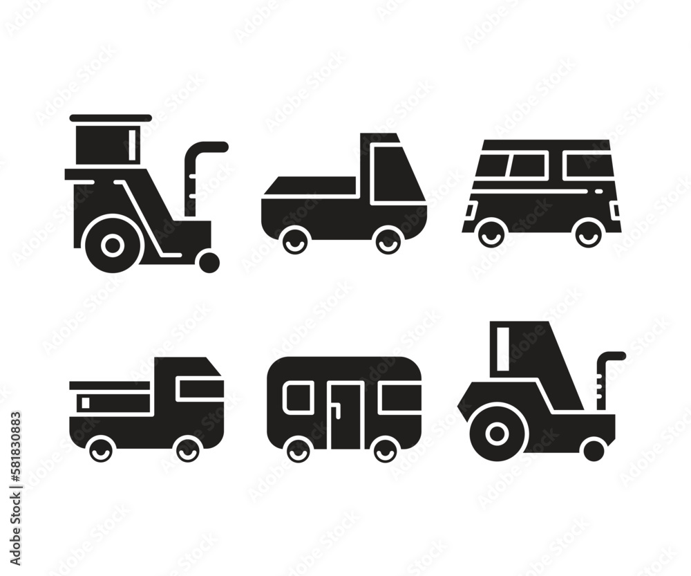 Fototapeta premium car and transportation icons set vector illustration