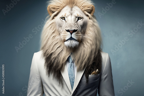 The lion in a business suit: the king of the corporate jungle. Generative AI
