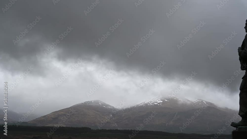Commando statue at Spean Bridge in Scotland. Commando statue at Spean Bridge in Scotland.