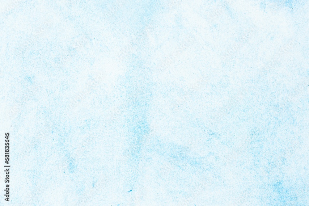 Blue watercolor stains on white paper canvas Abstract background
