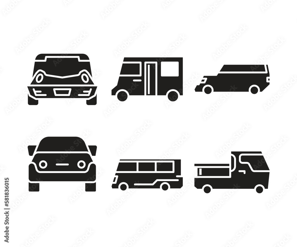 car and transportation icons set vector illustration car and transportation icons set vector illustration