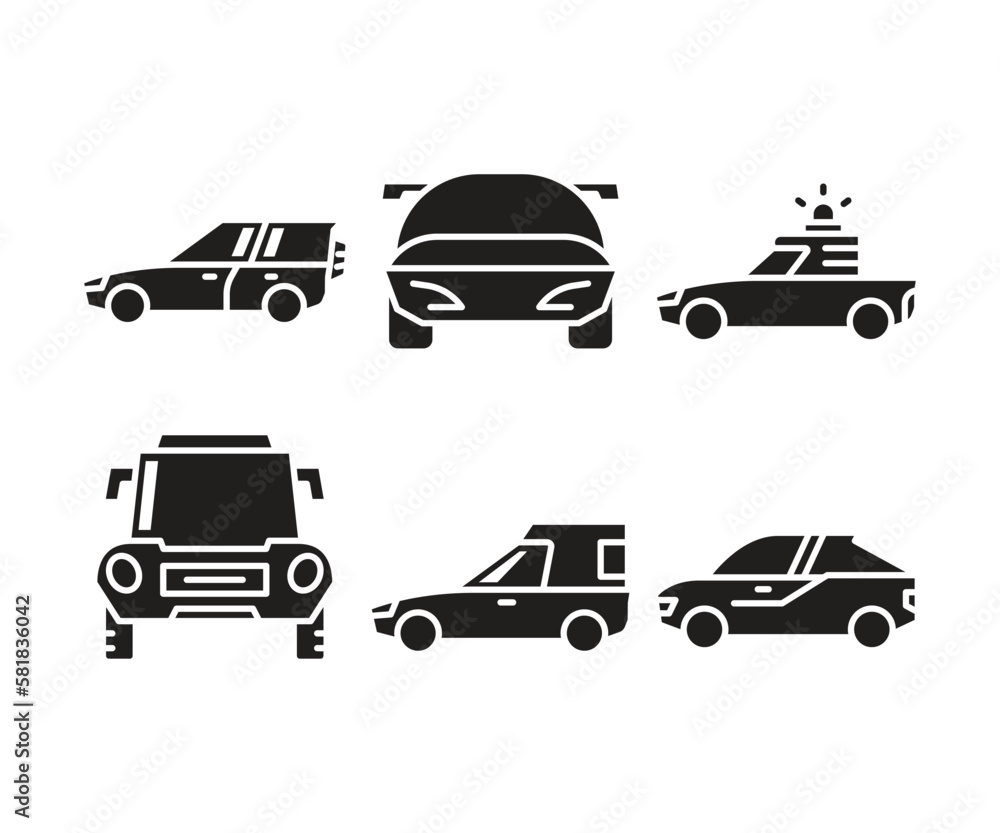 Obraz premium car and transportation icons set vector illustration