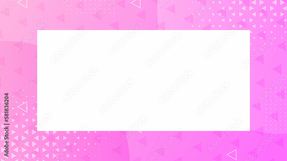Pink Crystal abstract background with circles Triangles Web banner Social Media banner and has space to write 