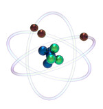 Structure of the nucleus of the atom isolated. Png transparency