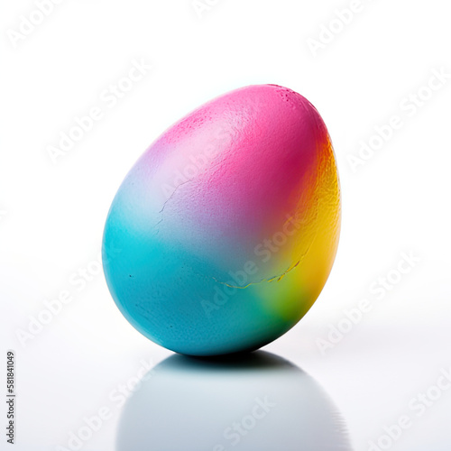 colorful easter egg isolated on white