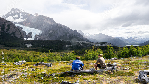 hiking in the mountains