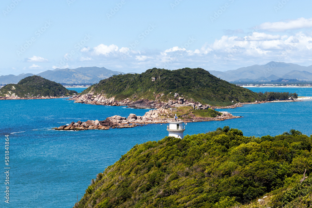 Fototapeta premium Farol da praia de Naufragados , Florianópolis SC