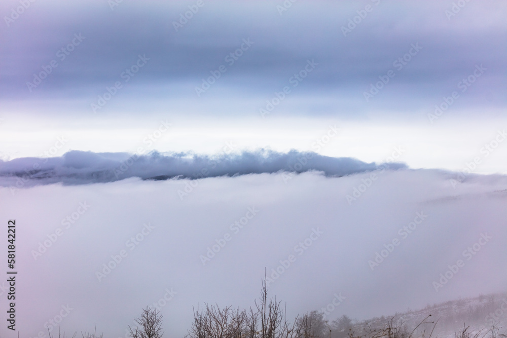 Obraz premium fog over the lake