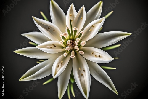 White Star of Bethlehem in Bloom, AI Generated
