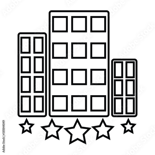 Tourism hotel star icon, outline style © sudipdesign
