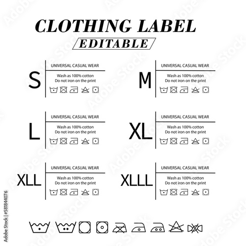 Clothing label tag template concept vector design shirt