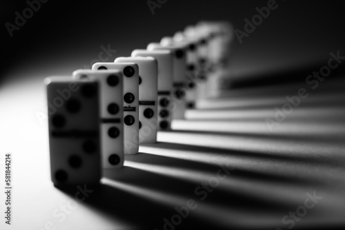 Photography board logic game for the whole family and friends of dominoes