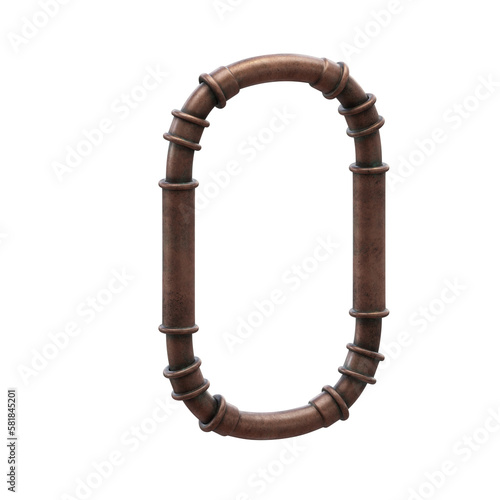 Copper Pipes 3D Alphabet or Lettering - View 2