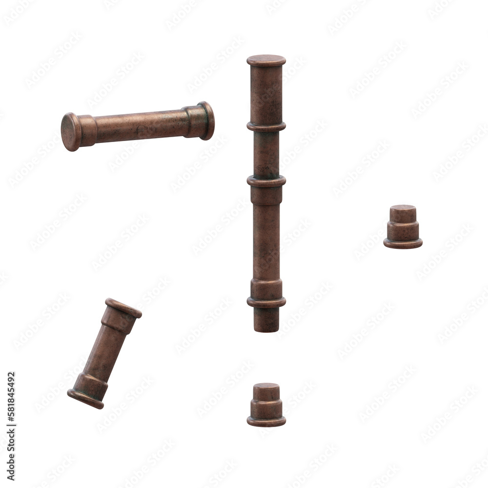 Copper Pipes 3D Alphabet or Lettering - View 2