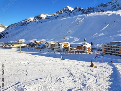 Kuhtai Ski Resort in alps in Austria